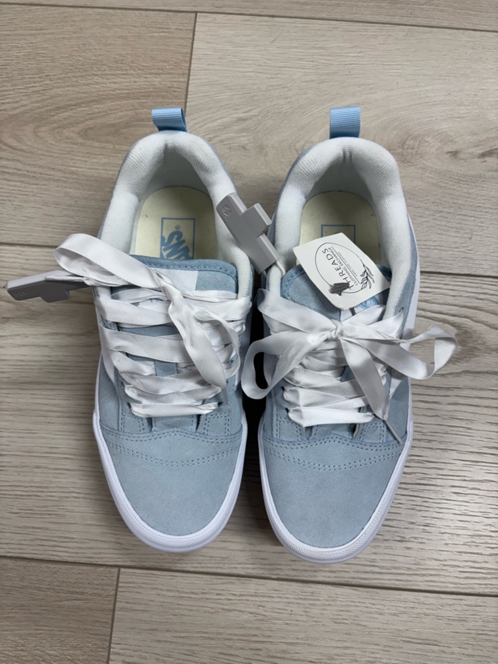 New Vans Knu Stack Vintage Satin Platform Sneakers - Picture 4 of 8